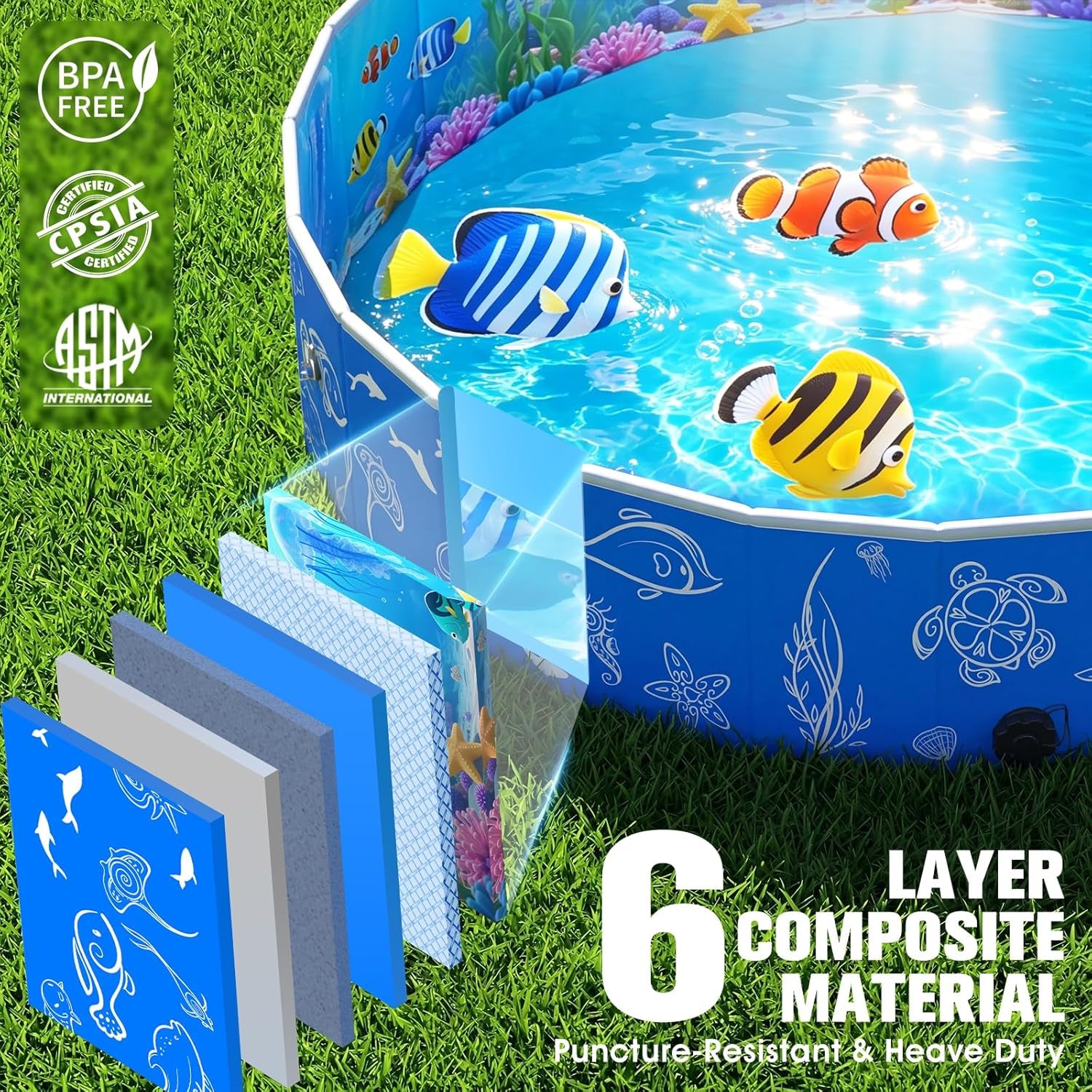 2026 Kiddie Pool with Canopy,Baby Swimming Pool for Toddler,Foldable Kiddie Pool with Shade,Portable Kids Pool for Backyard,Plastic Kiddie Pool with Sun Shade,Pop up Baby Pool for Beach-51''