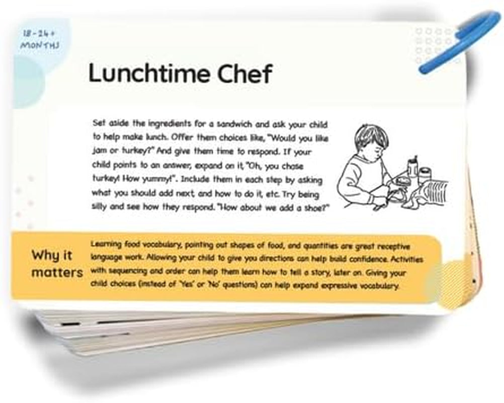 ™ Speech & Language Development Cards (0–36 Months) | 26+ Research-Based Activities for Babies, & Toddlers, Educational Activity Milestone Flash Card Baby