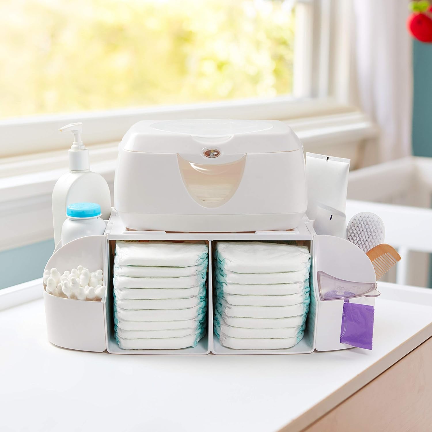 ® Diaper Change Organizer, Green/White