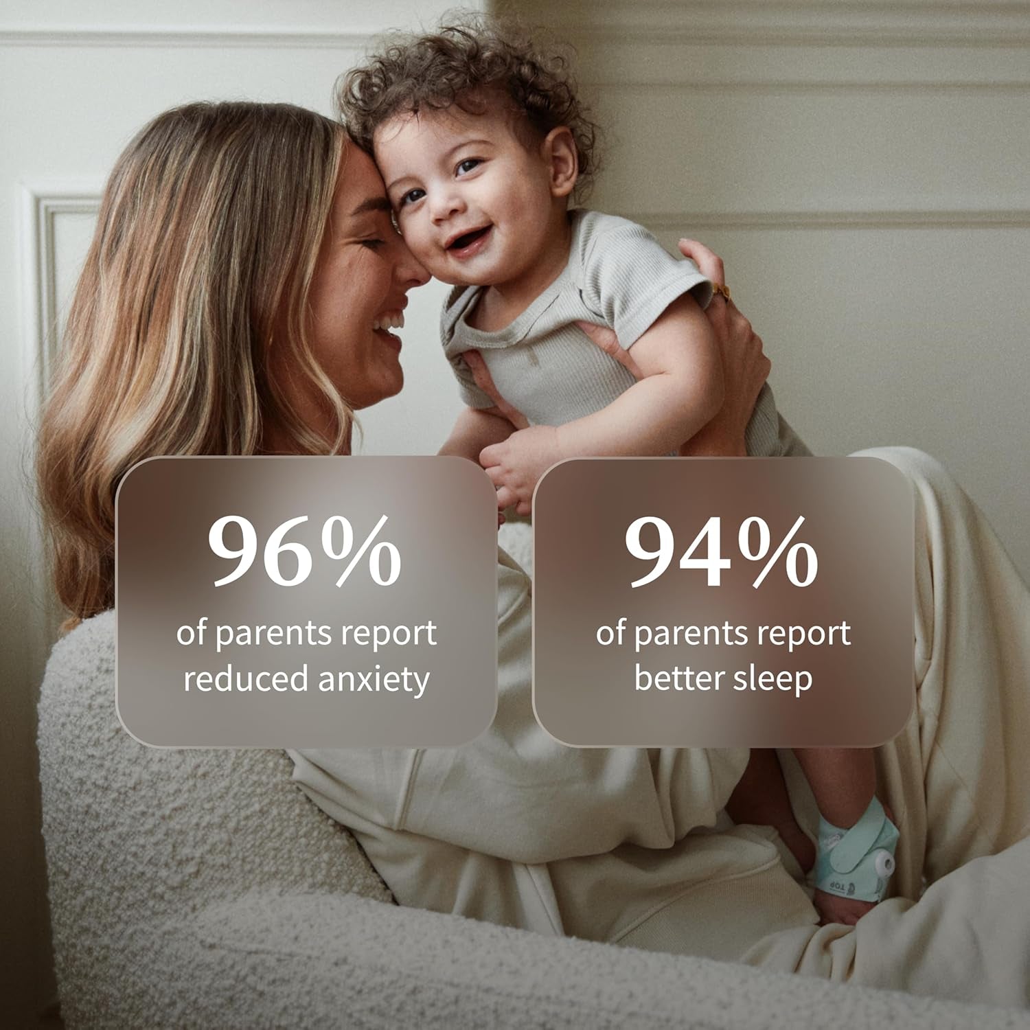 Owlet Dream Sock – Smart Wearable Baby Monitor, Infant Spo2 Monitor Tracks Heart Rate & Oxygen - Parents Receive Alerts, Sleep & Health Insights via App - Bedtime Blue