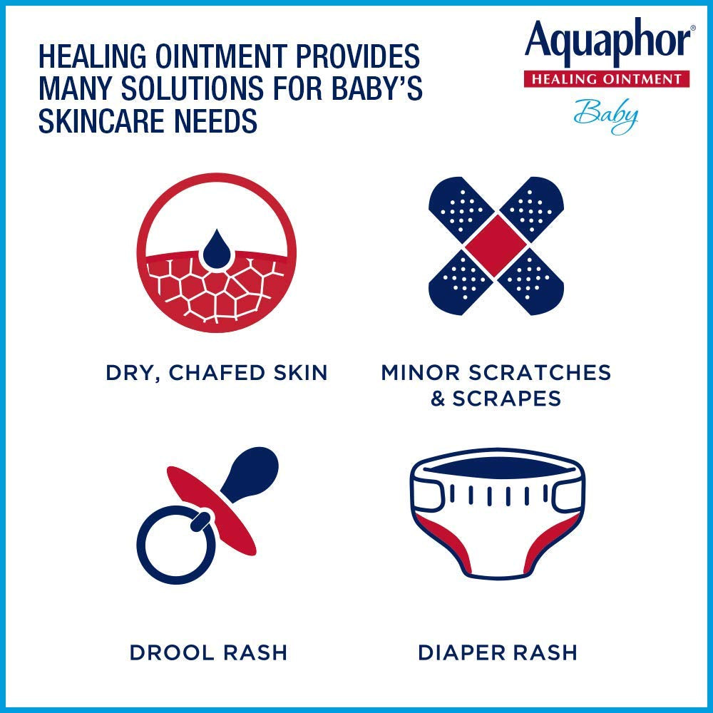 Baby Healing Ointment Advanced Therapy Skin Protectant, Dry Skin and Diaper Rash Ointment, 7 Oz Tube