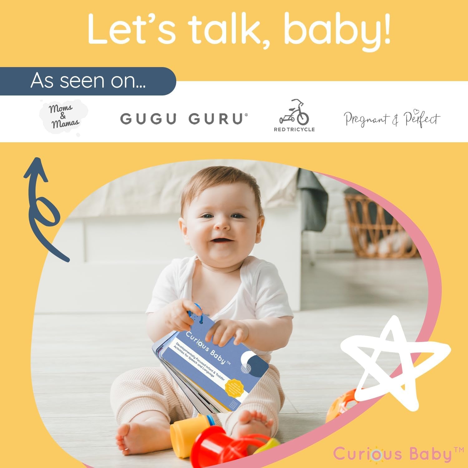 ™ Speech & Language Development Cards (0–36 Months) | 26+ Research-Based Activities for Babies, & Toddlers, Educational Activity Milestone Flash Card Baby
