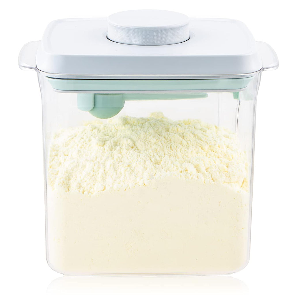 Formula Container to Go- 1700Ml Pop Top Milk Powder Container, Bpa-Free Airtight Formula Dispenser with Scoop and Scraper, 21OZ, 1.32LB, 600G, Clear
