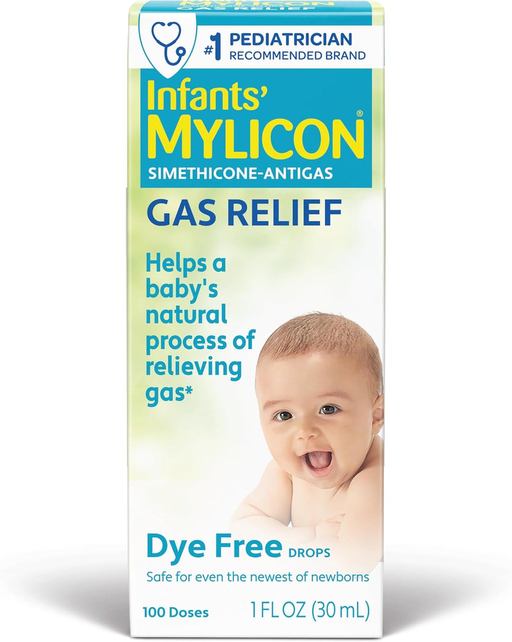 Infants Gas Relief Drops for Infants and Babies, Dye Free Formula, 1 Fluid Ounce