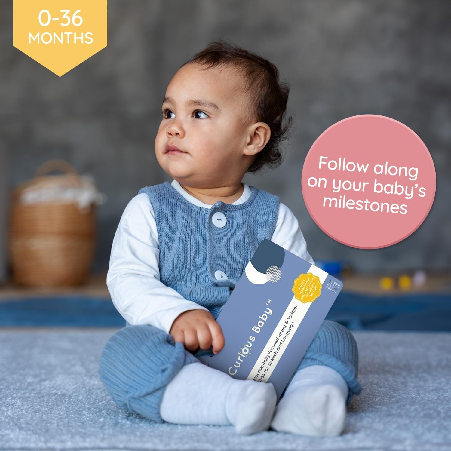 ™ Speech & Language Development Cards (0–36 Months) | 26+ Research-Based Activities for Babies, & Toddlers, Educational Activity Milestone Flash Card Baby