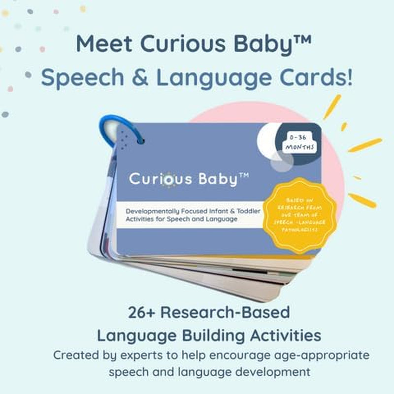 ™ Speech & Language Development Cards (0–36 Months) | 26+ Research-Based Activities for Babies, & Toddlers, Educational Activity Milestone Flash Card Baby