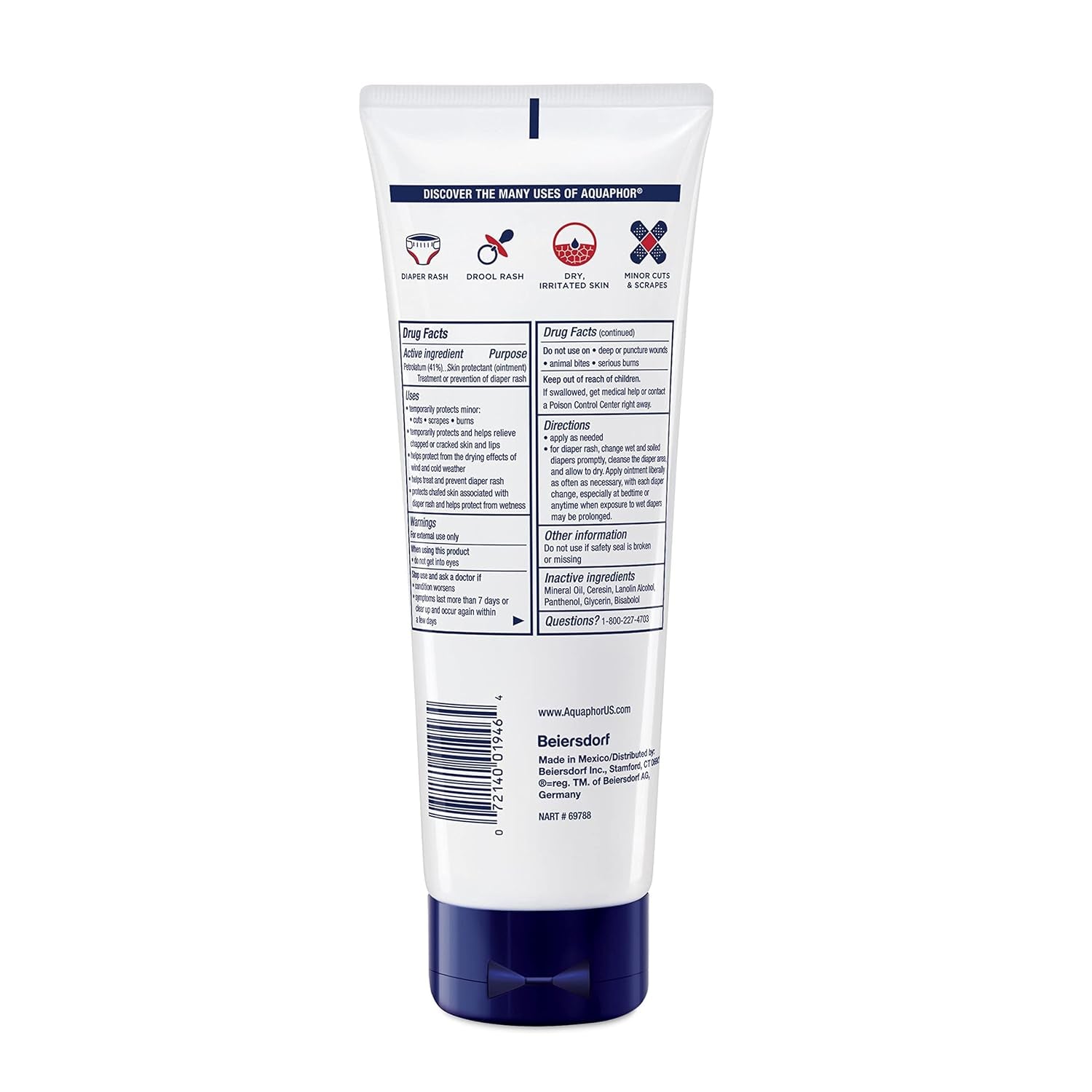 Baby Healing Ointment Advanced Therapy Skin Protectant, Dry Skin and Diaper Rash Ointment, 7 Oz Tube