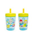 15Oz Cocomelon Kelso Tumbler Set, Leak-Proof Screw-On Lid with Straw Made of Durable Plastic and Silicone, Perfect Bundle for Kids