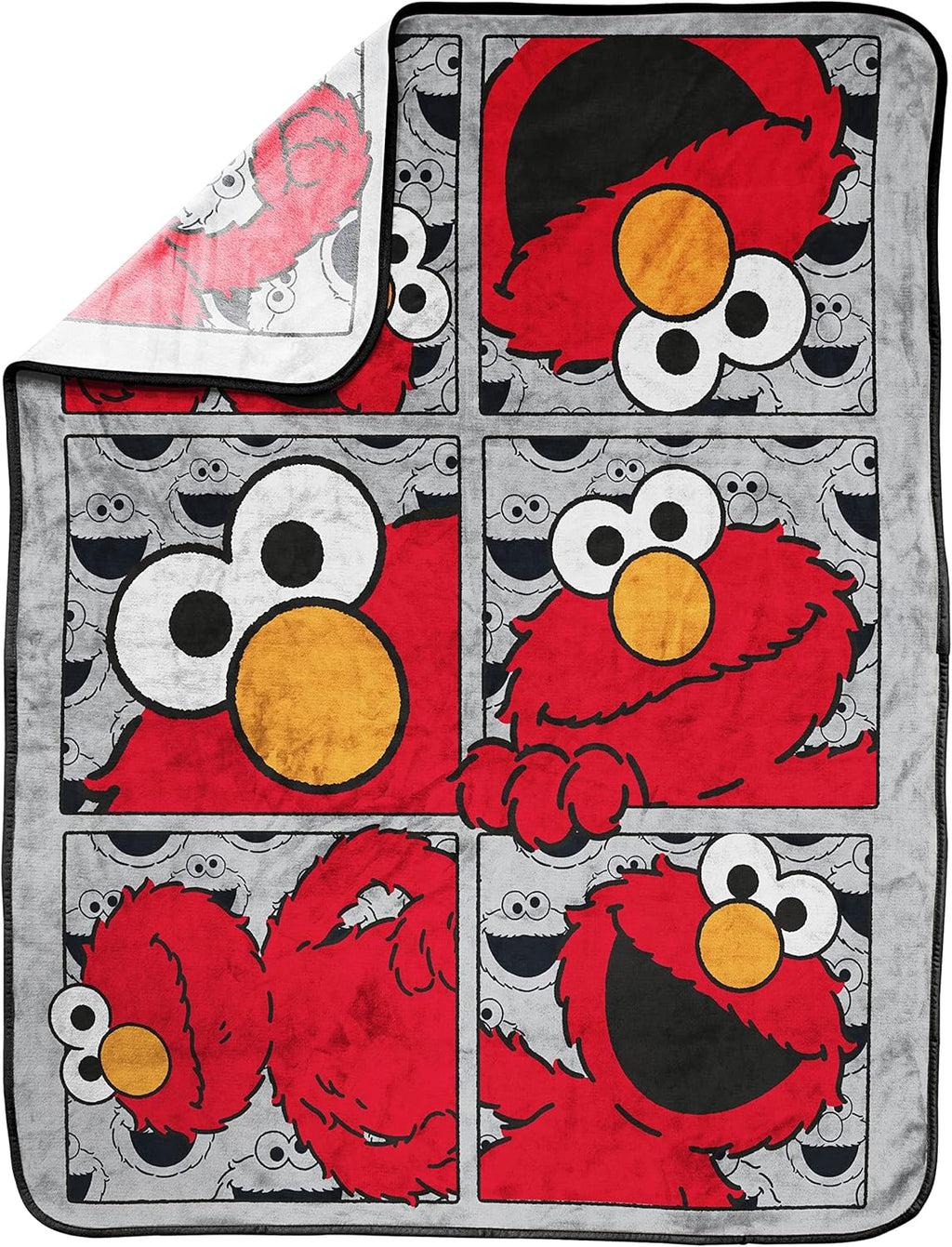 Sesame Street Hip Elmo Throw Blanket - Measures 40 X 50 Inches, Kids Bedding - Fade Resistant Super Soft Fleece